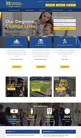 latest php web design - madonna university